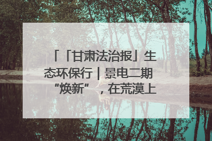 「甘肃法治报」生态环保行｜景电二期“焕新”，在荒漠上筑起一道绿色长城