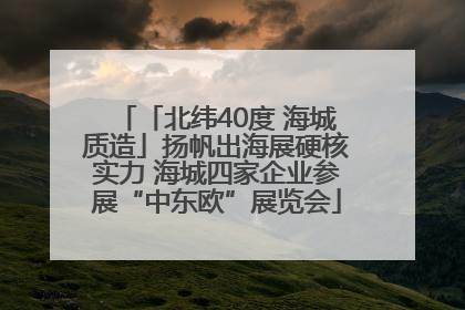 「北纬40度 海城质造」扬帆出海展硬核实力 海城四家企业参展“中东欧”展览会