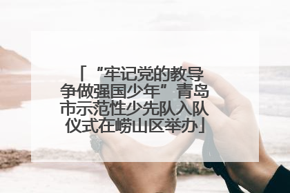 “牢记党的教导 争做强国少年”青岛市示范性少先队入队仪式在崂山区举办