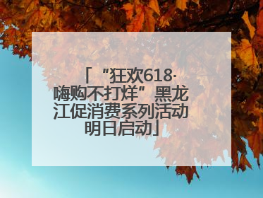 “狂欢618·嗨购不打烊”黑龙江促消费系列活动明日启动