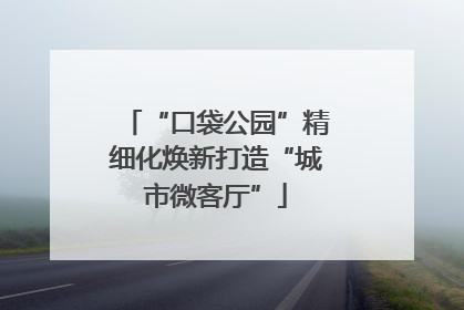 “口袋公园”精细化焕新打造“城市微客厅”