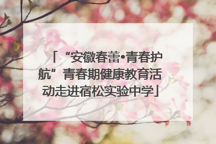 “安徽春蕾•青春护航”青春期健康教育活动走进宿松实验中学