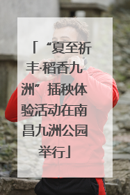 “夏至祈丰·稻香九洲”插秧体验活动在南昌九洲公园举行