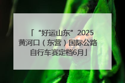 “好运山东”2025黄河口（东营）国际公路自行车赛定档6月
