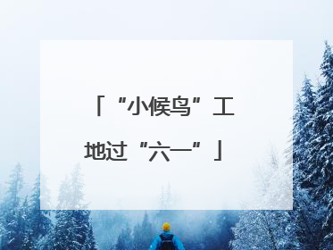 “小候鸟”工地过“六一”