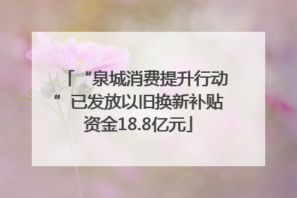 “泉城消费提升行动”已发放以旧换新补贴资金18.8亿元