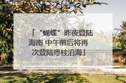 “蝴蝶”昨夜登陆海南 中午前后将再次登陆粤桂沿海