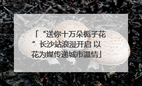 “送你十万朵栀子花”长沙站浪漫开启 以花为媒传递城市温情