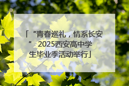 “青春巡礼，情系长安” 2025西安高中学生毕业季活动举行