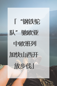“钢铁驼队”驰欧亚 中欧班列加快山西开放步伐