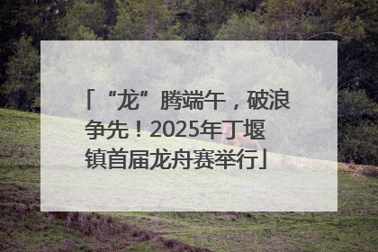 “龙”腾端午，破浪争先！2025年丁堰镇首届龙舟赛举行