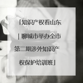 知识产权看山东｜聊城市举办全市第二期涉外知识产权保护培训班