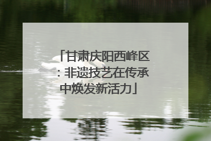 甘肃庆阳西峰区：非遗技艺在传承中焕发新活力