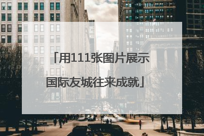 用111张图片展示国际友城往来成就