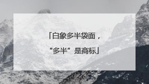 白象多半袋面，“多半”是商标