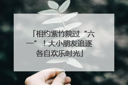 相约紫竹院过“六一”！大小朋友追逐各自欢乐时光