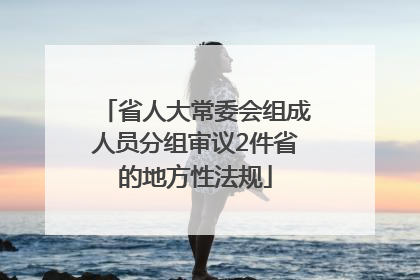 省人大常委会组成人员分组审议2件省的地方性法规