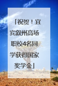 祝贺！宜宾叙州高场职校4名同学获得国家奖学金