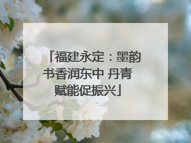 福建永定：墨韵书香润东中 丹青赋能促振兴