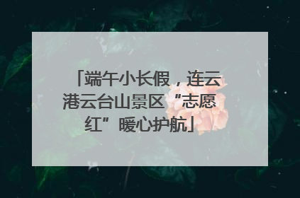 端午小长假，连云港云台山景区“志愿红”暖心护航
