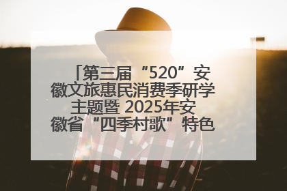 第三届“520”安徽文旅惠民消费季研学主题暨 2025年安徽省“四季村歌”特色展演燃动池州