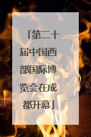 第二十届中国西部国际博览会在成都开幕