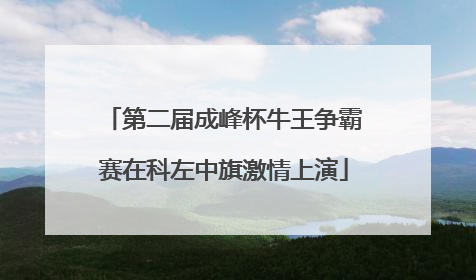 第二届成峰杯牛王争霸赛在科左中旗激情上演