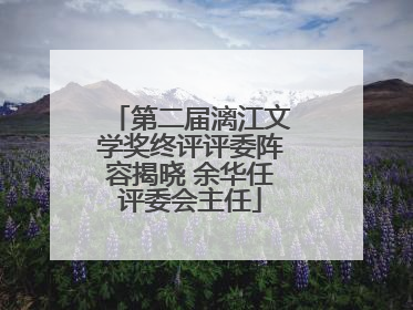 第二届漓江文学奖终评评委阵容揭晓 余华任评委会主任