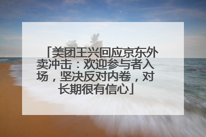 美团王兴回应京东外卖冲击：欢迎参与者入场，坚决反对内卷，对长期很有信心