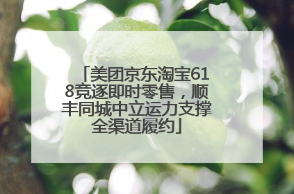 美团京东淘宝618竞逐即时零售，顺丰同城中立运力支撑全渠道履约