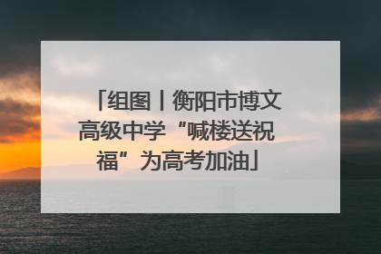 组图丨衡阳市博文高级中学“喊楼送祝福”为高考加油
