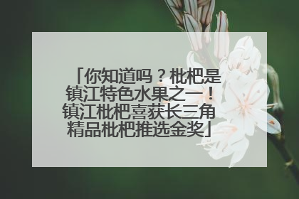 你知道吗？枇杷是镇江特色水果之一！镇江枇杷喜获长三角精品枇杷推选金奖