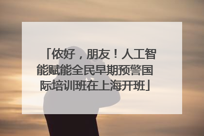 侬好，朋友！人工智能赋能全民早期预警国际培训班在上海开班