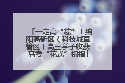 一定高“粽”！绵阳高新区（科技城直管区）高三学子收获高考“花式”祝福