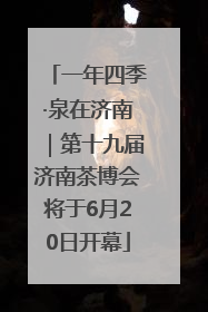 一年四季·泉在济南｜第十九届济南茶博会将于6月20日开幕