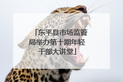 东平县市场监管局举办第十期年轻干部大讲堂