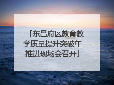 东昌府区教育教学质量提升突破年推进现场会召开