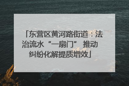 东营区黄河路街道：法治流水“一扇门” 推动纠纷化解提质增效