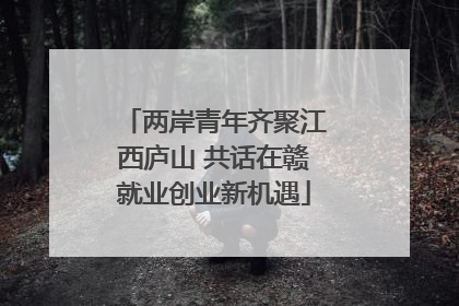 两岸青年齐聚江西庐山 共话在赣就业创业新机遇