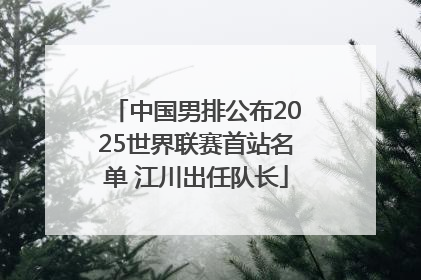 中国男排公布2025世界联赛首站名单 江川出任队长