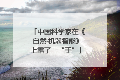 中国科学家在《自然·机器智能》上露了一“手”