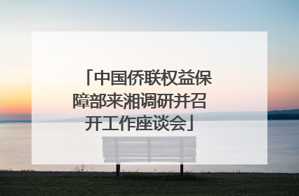 中国侨联权益保障部来湘调研并召开工作座谈会