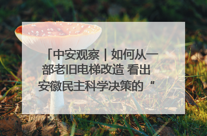 中安观察｜如何从一部老旧电梯改造 看出安徽民主科学决策的“高分秘诀”？