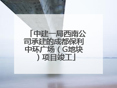 中建一局西南公司承建的成都保利中环广场（G地块）项目竣工