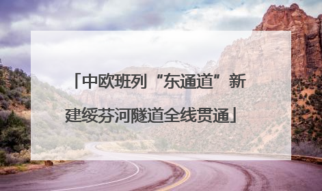 中欧班列“东通道”新建绥芬河隧道全线贯通