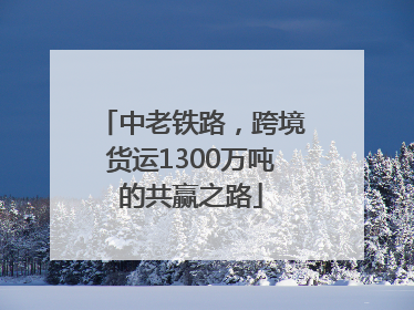 中老铁路，跨境货运1300万吨的共赢之路
