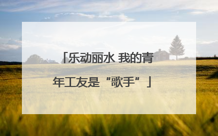 乐动丽水 我的青年工友是“歌手”