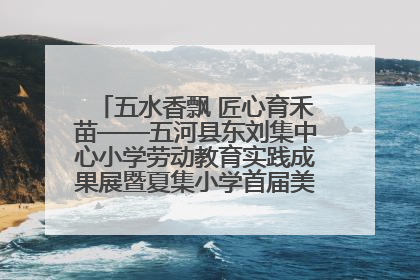 五水香飘 匠心育禾苗——五河县东刘集中心小学劳动教育实践成果展暨夏集小学首届美食节盛大举行