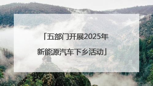 五部门开展2025年新能源汽车下乡活动