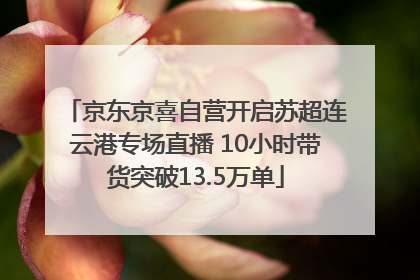 京东京喜自营开启苏超连云港专场直播 10小时带货突破13.5万单